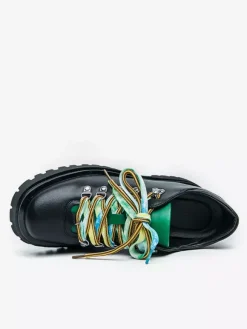 Chaussures décontractées pour hommes semelles compensées antidérapantes et lacets colorés style streetwear