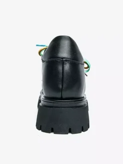 Chaussures décontractées pour hommes semelles compensées antidérapantes et lacets colorés style streetwear