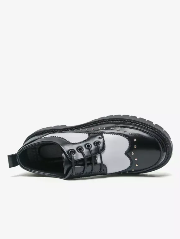 Chaussures décontractées pour hommes bout rond à lacets