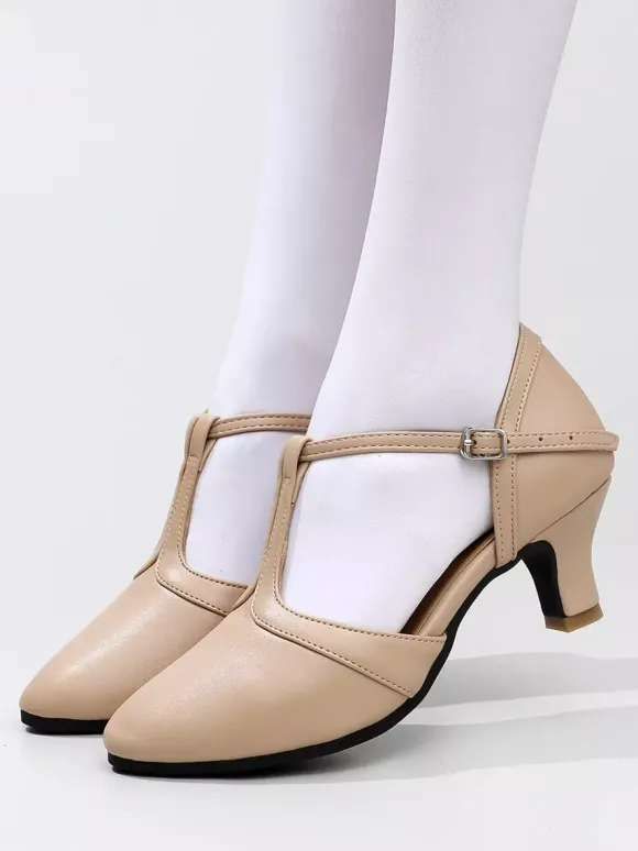 Chaussures de danse de salon pour femme talon gobelet