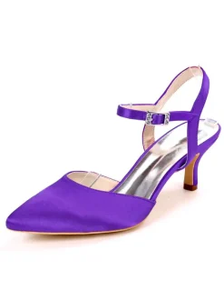 Chaussures de mariage chaussures de soirée satin bout pointu chaton talon chaussures de mariée