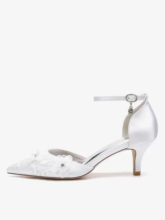 Chaussures de mariage Escarpins de mariée Satin Bout pointu