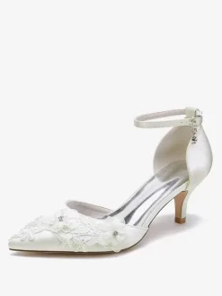 Chaussures de mariage Escarpins de mariée Satin Bout pointu
