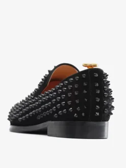 Chaussures de Mariage Soirée Hommes mocassins mode daim cuir Rivets illustration sans lacet chaussures de fête de bal