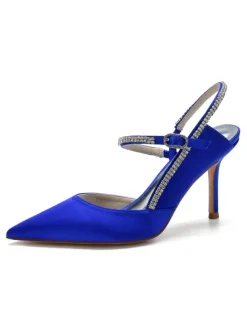 Chaussures de Mariage à Talons Hauts Femme avec Bout Pointu Unicolore