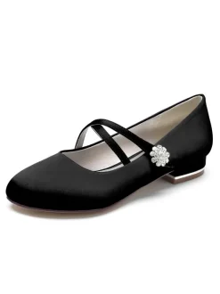 Chaussures de Mariée Femme avec Bout Rond Unicolore