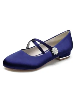 Chaussures de Mariée Femme avec Bout Rond Unicolore