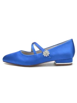 Chaussures de Mariée Femme avec Bout Rond Unicolore