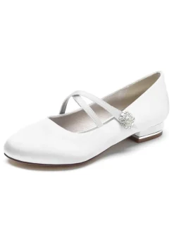 Chaussures de Mariée Femme avec Bout Rond Unicolore