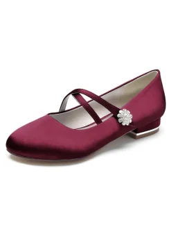 Chaussures de Mariée Femme avec Bout Rond Unicolore
