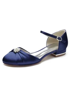 Chaussures de Mariée Femme avec Bout Rond Unicolore