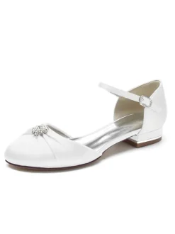 Chaussures de Mariée Femme avec Bout Rond Unicolore