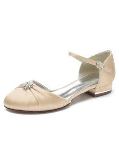 Chaussures de Mariée Femme avec Bout Rond Unicolore