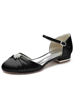 Chaussures de Mariée Femme avec Bout Rond Unicolore