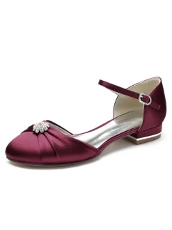 Chaussures de Mariée Femme avec Bout Rond Unicolore