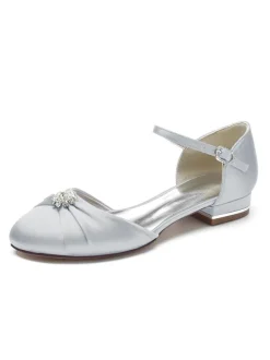 Chaussures de Mariée Femme avec Bout Rond Unicolore