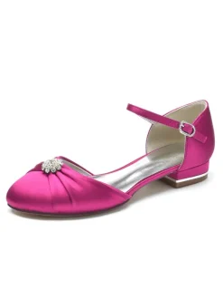 Chaussures de Mariée Femme avec Bout Rond Unicolore