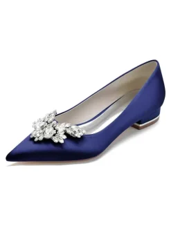 Chaussures de Mariée Femme à Plate avec Bout Pointu Unicolore