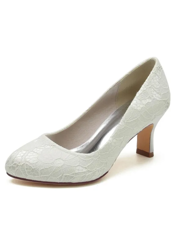 Chaussures de Mariées Femme avec Bout Rond en Cuir Synthétique avec Bout Rond Unicolore