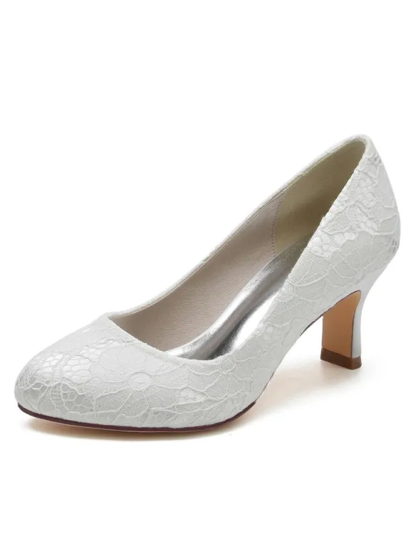 Chaussures de Mariées Femme avec Bout Rond en Cuir Synthétique avec Bout Rond Unicolore