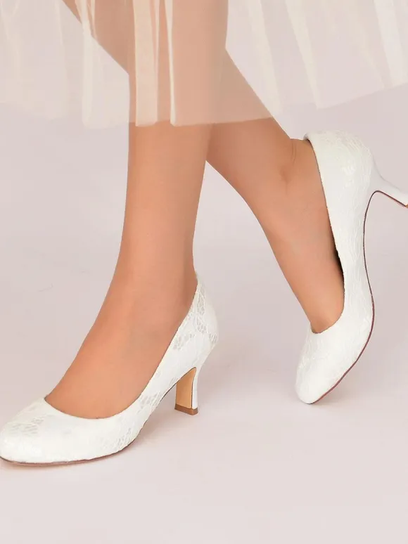 Chaussures de Mariées Femme avec Bout Rond en Cuir Synthétique avec Bout Rond Unicolore