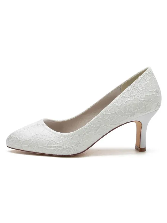 Chaussures de Mariées Femme avec Bout Rond en Cuir Synthétique avec Bout Rond Unicolore