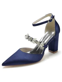 Chaussures de Mariées Femme à Talons Hauts avec Bout Pointu Unicolore