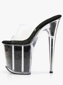 Chaussures de Pole Dance Sandales Sexy Pour Femme En Cuir Rose Peep Toe Plateforme Pantoufles Sexy Transparentes Chaussures de Strip-teaseuse