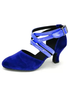 Chaussures de salon femme noir boucle réglable