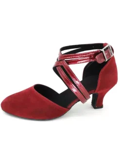 Chaussures de salon femme noir boucle réglable