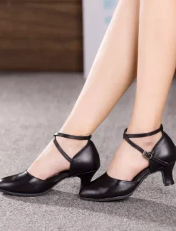 Chaussures de salon femme or boucle réglable
