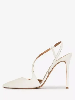 Chaussures de soirée à talons hauts et bout pointu en or pour femmes