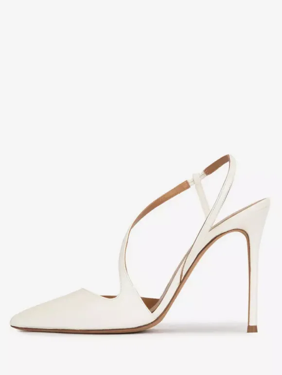 Chaussures de soirée à talons hauts et bout pointu en or pour femmes