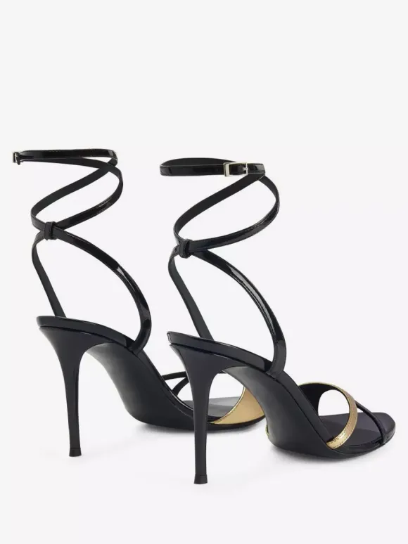 Chaussures de soirée à talons hauts Sandales à talons aiguilles et lanières à bout ouvert