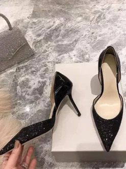 Chaussures de soirée à talons pour femmes chaussures habillées à bout pointu et à talons aiguilles couleur chair