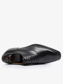 Chaussures habillées pour hommes chaussures de mariage formelles à bout carré en cuir de vachette Brogue Derby