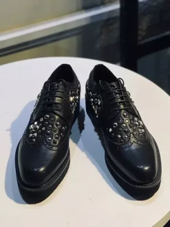 Chaussures habillées pour hommes fantastiques à bout rond en cuir de vache