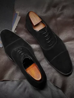 Chaussures habillées pour homme à la mode à bout rond en cuir de vache Oxford marron pour bal de promo et mariage