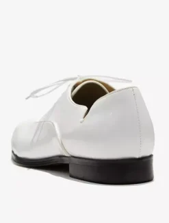 Chaussures habillées pour hommes à bout pointu à lacets en cuir verni pour bal de promo mariage