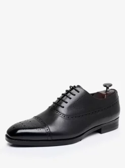 Chaussures habillées pour hommes à bout carré en cuir Brogue Derby Chaussures de mariage formelles