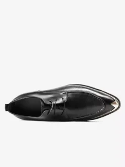 Chaussures habillées pour homme Chaussures fantastiques à bout pointu avec détails en métal en cuir de vache