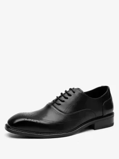 Chaussures habillées pour hommes fantastiques à bout rond avec sangle réglable en cuir PU
