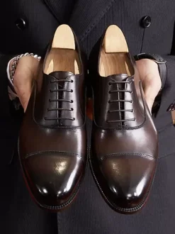 Chaussures habillées pour hommes Chaussures de mariage formelles Derby en cuir à bout pointu modernes