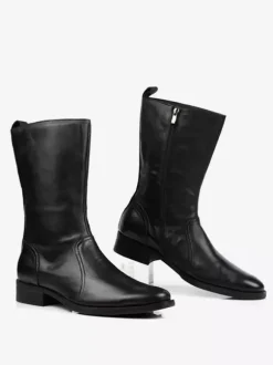 Chaussures Homme Bottes de Travail Bottines Simples Cuir de Vachette Classique Noir