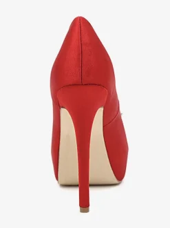 Chaussures mariée blanche en satin bout ouvert Chaussures femme cérémonie