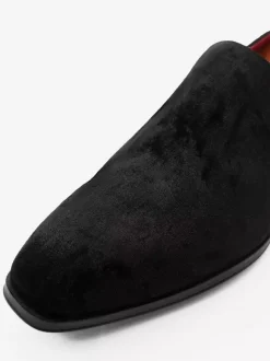 Chaussures Mocassins Homme Slip-On Bout Carré Tissu Pailleté