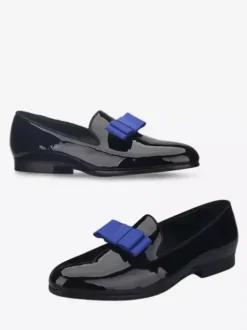 Chaussures Mocassins Pour Hommes Vernis PU N艙ud Slip-On