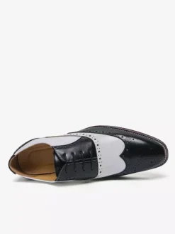Chaussures Oxford pour hommes bout rond lacets décontractées