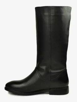 Chelsea Bottes Homme Bottines Simple En Cuir De Vachette Noir Bout Rond