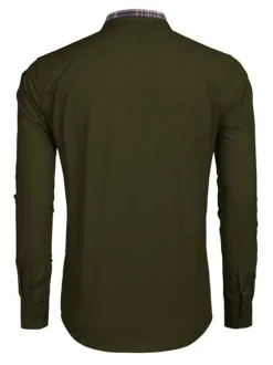 Chemise décontractée pour homme Col rabattu Casual Bloc de couleur amovible Bleu bébé Chemises pour hommes